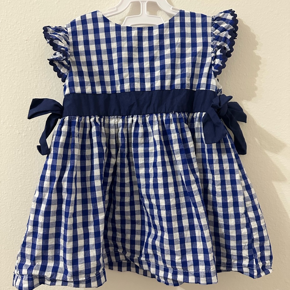 Lil Cactus Blue Gingham Toddler Dress